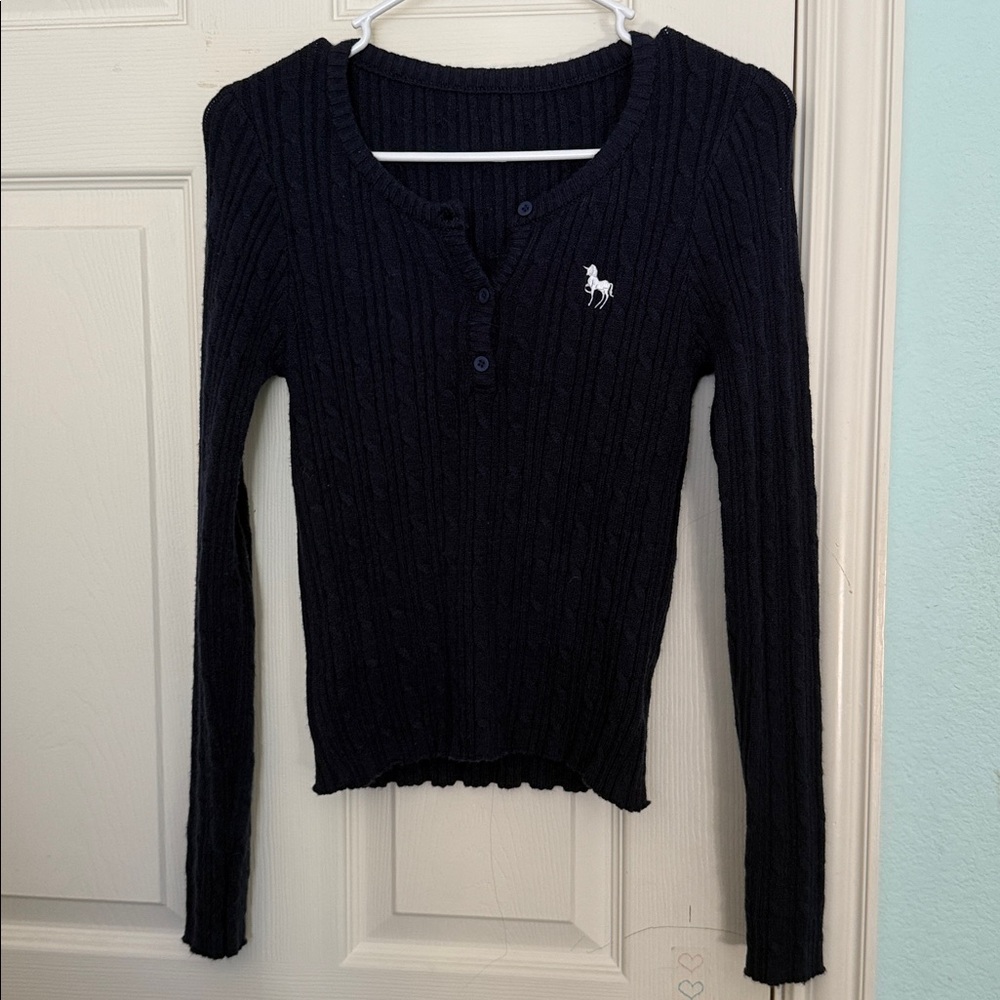Cable Knit Henley Sweater